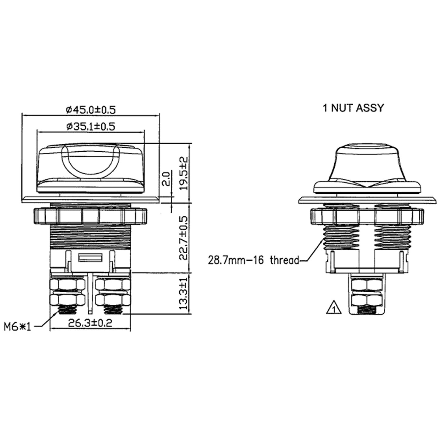 Staccabatteria 100A con posizione OUT - Uso Marino - Nautico