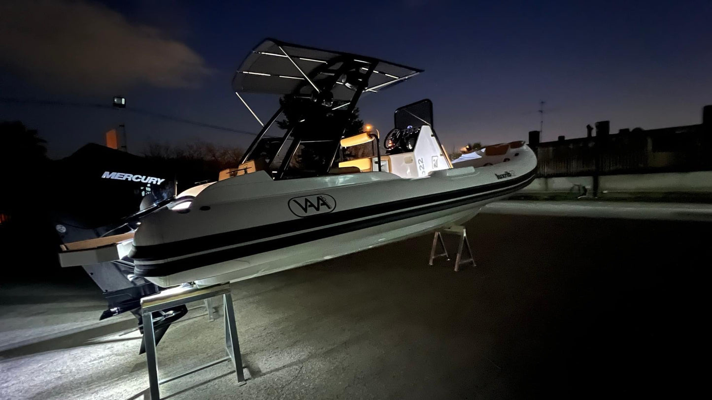 Lux Rib22 - HTWRB - Orca Off White - Brown Cushion - EU