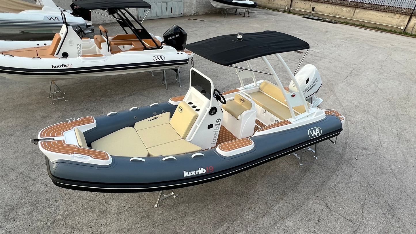 Lux Rib19 - HWTMGRB - Orca Military Grey - White Cushion - EU