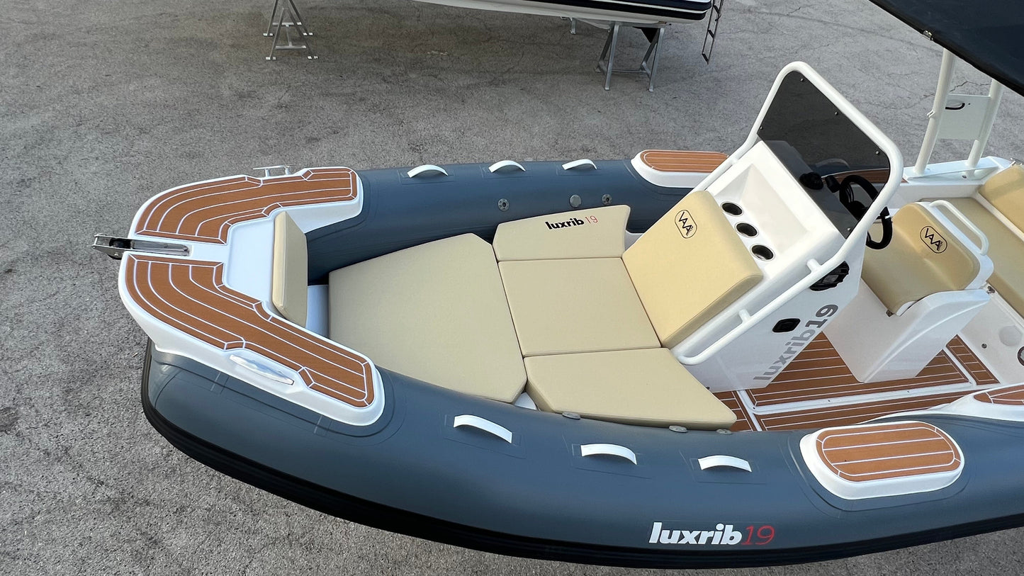 Lux Rib19 - HWTMGRB - Orca Military Grey - White Cushion - EU