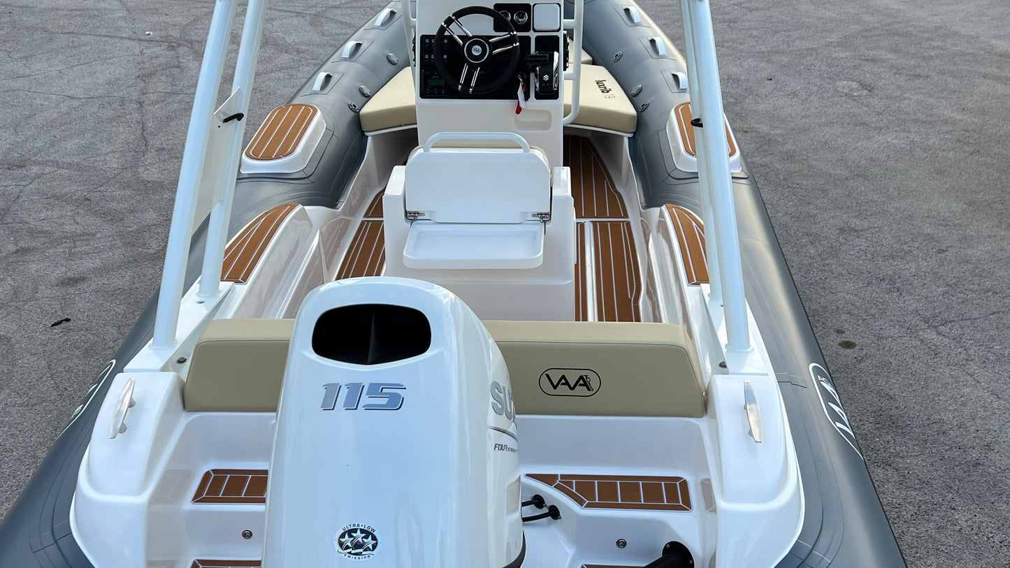 Lux Rib19 - HWTMGRB - Orca Military Grey - White Cushion - EU