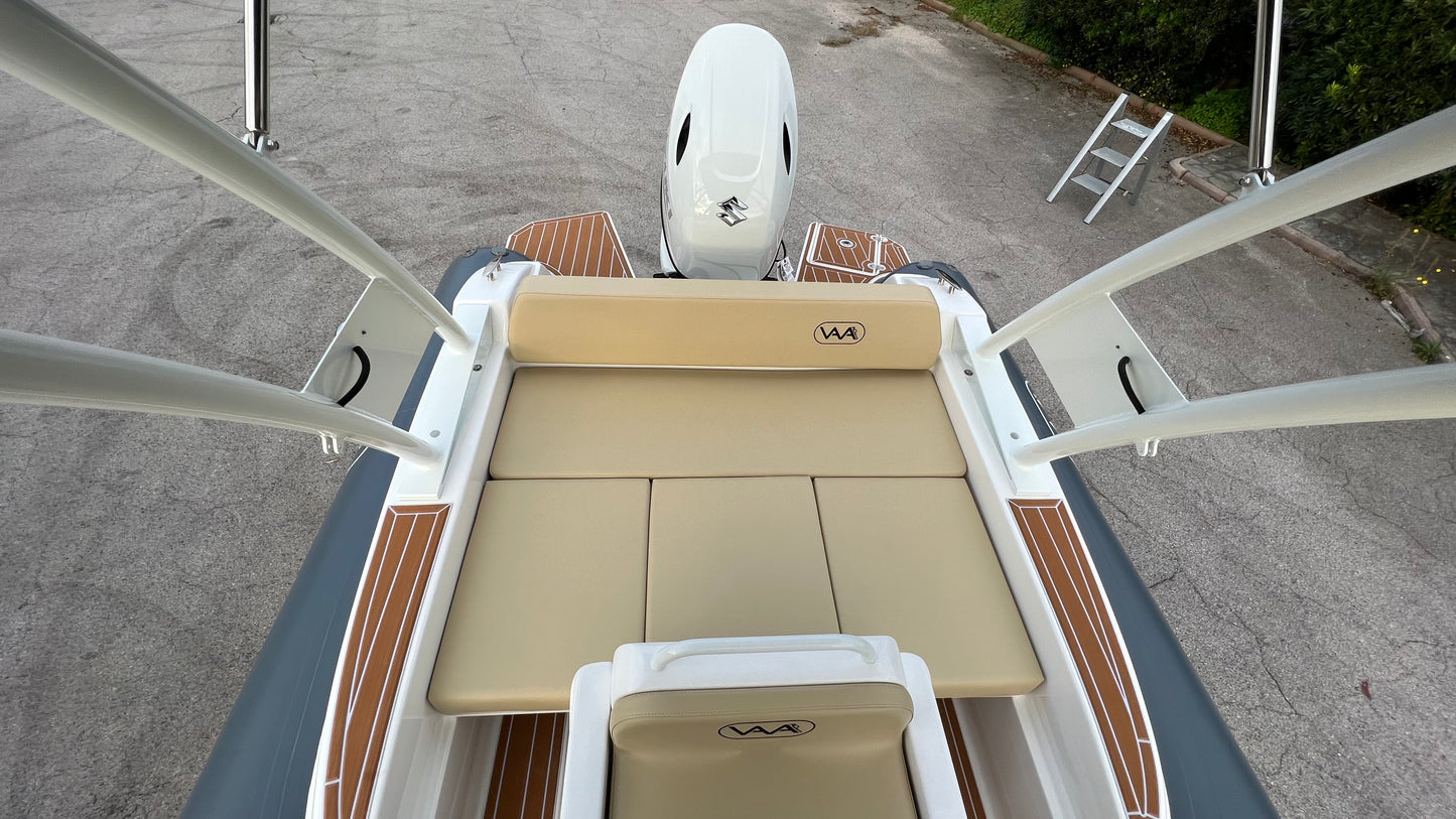 Lux Rib19 - HWTMGRB - Orca Military Gray - White Cushions - REQUEST A QUOTE -