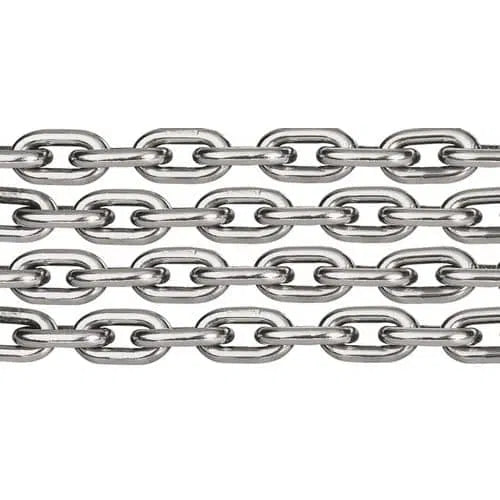 Catena di ancoraggio in acciaio inox SS316 calibrata DIN 766 - 8mm