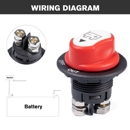 Staccabatteria 100A con posizione OUT - Uso Marino - Nautico