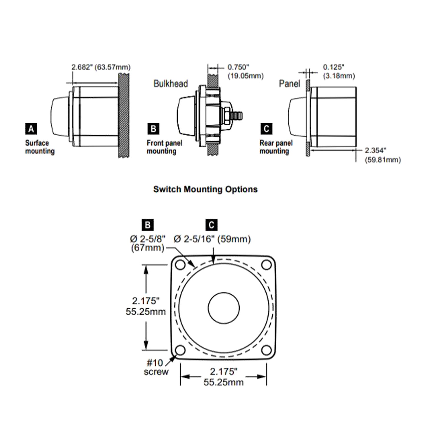 Commutatore Batteria ad alto carico 300A