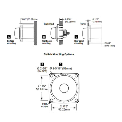 Commutatore Batteria ad alto carico 300A