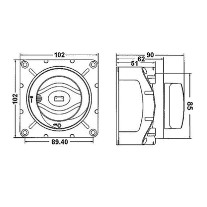 Commutatore Batteria ad alto carico 600A