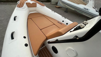 Lux Rib22 - HTWRB - Orca Off White - Hazelnut Cushions - REQUEST A QUOTE -