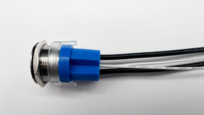 Interruttori a Pulsante in acciaio inossidabile SS316 , 12V-24V 20A - ON /OFF Pulsante - Impermeabile con Spina a Filo a LED