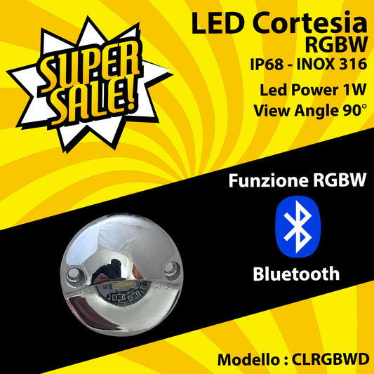 Luce di Cortesia a Led RGBW in Acciaio inox 316 - IP68 - CLRGBWD